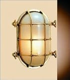 Foresti Suardi Oval Bulkhead Light with Frosted Glass (110-Volt)