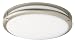 American Fluorescent CSC2232NT Contemporary 1-22, 1-32 Watt Round Flush Mount Light, Nickel Finish Trim with White Acrylic Diffuser