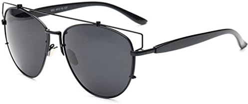 ERUPT Modern Fashion Full Metal Crossbar Technologic Polarized Lens Aviator Sunglasses - UV400