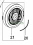 Hoover Elite Rewind Bagless Exhaust Filter Cover (Model U5507-900 Imperial Red) Hoover Part Number 93002073.