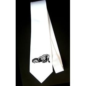Party Decoration Necktie with sitting, walrus, fanged