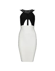 Sexy Beaded Cutout Nylon/Rayon/Spandex Bandage Dress/Club Dress/Party Dress 