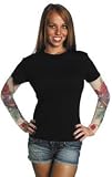 V-Twin Women's Tattoo Long Sleeve T-shirt Black L