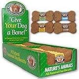 NATURES ANIMALS (NATURE'S ANIMALS) BONE PEANUT BUTTER 4 inch ORIGINAL BAKERY BISCUIT 48 TREAT DISPLAY