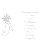 Printable Wedding Invitation - Artistic Daisy Silver (50 Pack)