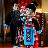 'Hmong Lai,' dolls (pair)