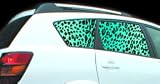 Exterior Mounted Solid Vinyl Visorscapes - Leopard Spotz-Kool Blue 66 x 12