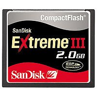 SanDisk Compact Flash Extreme III (CF) Speicherkarte 2GB (Retailverpackung)