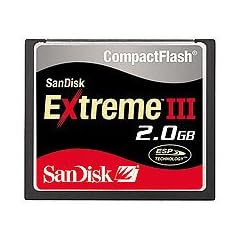 SanDisk Compact Flash Extreme III (CF) Speicherkarte 2GB (Retailverpackung)