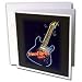 Florene Music - Guitar With Hard Rock Cafe In Red - Greeting Cards-12 Greeting Cards with envelopes