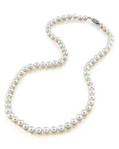 6.0-6.5mm Japanese Akoya White Pearl Necklace - AAA Quality