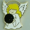 Angel Bowling Lapel Pin