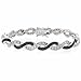 Sterling Silver Black & White CZ Bracelet