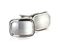 Designer Antique Fiber Optic White Silver Cufflinks with Gift Box