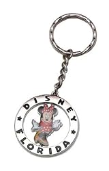 Minnie Mouse Spinning Pewter Keychain
