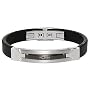 Mens Stainless Steel Bracelet w/Rubber Strap by ROSSO