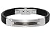 Mens Stainless Steel Bracelet w/Rubber Strap by ROSSO