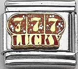 Clearly Charming Lucky 777 Italian Charm