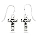Filigree Cross Earrings on French Wire
