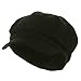 Cotton Elastic Newsboy Cap - Black (4 Sizes: XS/S, M/L, XL/2XL, 2XL/3XL)