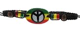 Peace Sign Adjustable Rasta Bracelet