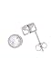Sterling Silver 6mm Round CZ Bezel Set Stud Earrings