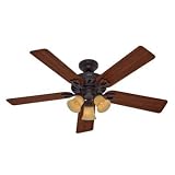 31N7Otj8sSL. SL160 Hunter Fans 23488 52 Newport Traditional Indoor New Bronze Ceiling Fan w/ Light & Blades