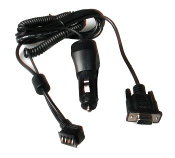 Garmin compatible PC Interface Cable with Cigarette Lighter Power Adapter for eTrex Mariner Legend Vista Legend Venture, eMap, Geko GPS (Vista, Legend, etc.)