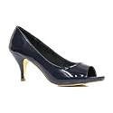 Moda In Pelle Dessert Womens Blue Court Shoes In Patent