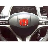 Honda Civic Red Steering Wheel Emblem 1.75" wide
