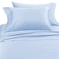 Blue Hotel Spa Collection 4 piece Sheet Set - 300 Thread Count - 100 Percent Cotton - Available in King and Queen