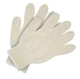 Memphis String Knit Gloves, Heavyweight, 100% Cotton, Natural M