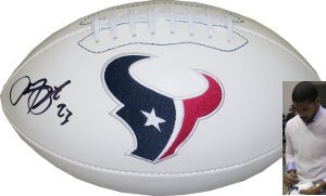 Arian Foster Signed Houston Texans Logo Football