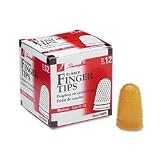 SWI54035 Rubber Finger, 5/8 Diameter, #11-1/2, Amber, 12/DZ