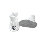 White Baby Crib Shoe with Soccer Balls