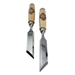 Two Cherries 500-1926 Pair of 26mm Skew Bevel Wood Chisels by 
