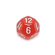 Chessex Opaque 16mm Red and white d12