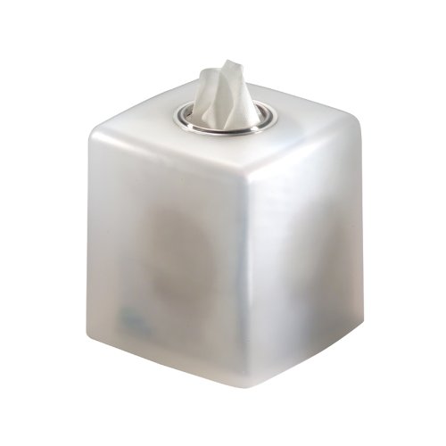 InterDesign Lusso Boutique Box, Clear/Brushed Stainless Steel
