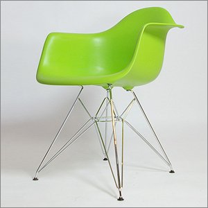 x1 Charles & Ray Eames Style DAR Eiffel Dining Lounge Chair (Lime Green) by Tacorite Furniture