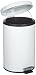 Rubbermaid Commercial Steel 1.5 Gallon Medi-Can Step Waste Can with Plastic Liner, Round, 11.5" Height, White