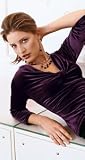 STRETCH VELVET TOP WITH KNOT DETAIL