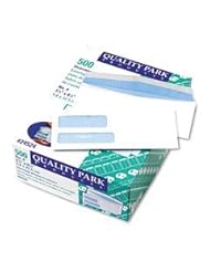 Office Product: Quality Park 24524 Quality Park Security Tint Double Window Invoice Envelopes, #9, White, 500/Box - 0