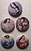 Set of 5 BRAND NEW Bettie Page One Inch Magnets