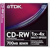 Review TDK Media CD-RW700MJCA10P-D / TDK - 10 x CD-RW - 700 MB ( 80min ) 1x - 4x - jewel case - storage media