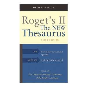 (Price/EA)Roget's II: The New Thesaurus, 3rd Edition, Paperback, 544 pages