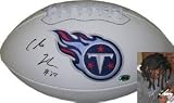 Chris Johnson Autographed/Hand Signed Tennessee Titans Logo Football