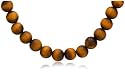 8mm Round Tiger Eye Beaded Necklace, 16"