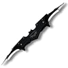 Black Batman Batarang Shape Dark Knight Dbl Edge Sharp Folding Knife