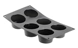 De Buyer-Moul Flex-1962.01-Moul ' Flex Noir - Plaque de 6  Muffins