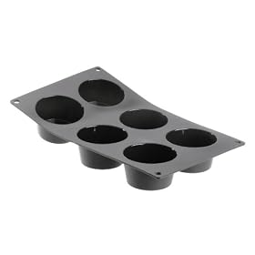De Buyer-Moul Flex-1962.01-Moul ' Flex Noir - Plaque de 6  Muffins